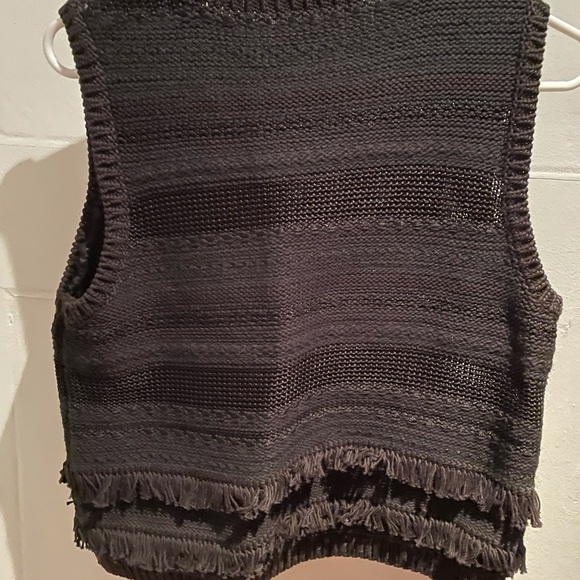 NWT Club Monaco black knit top - Picture 2 of 6